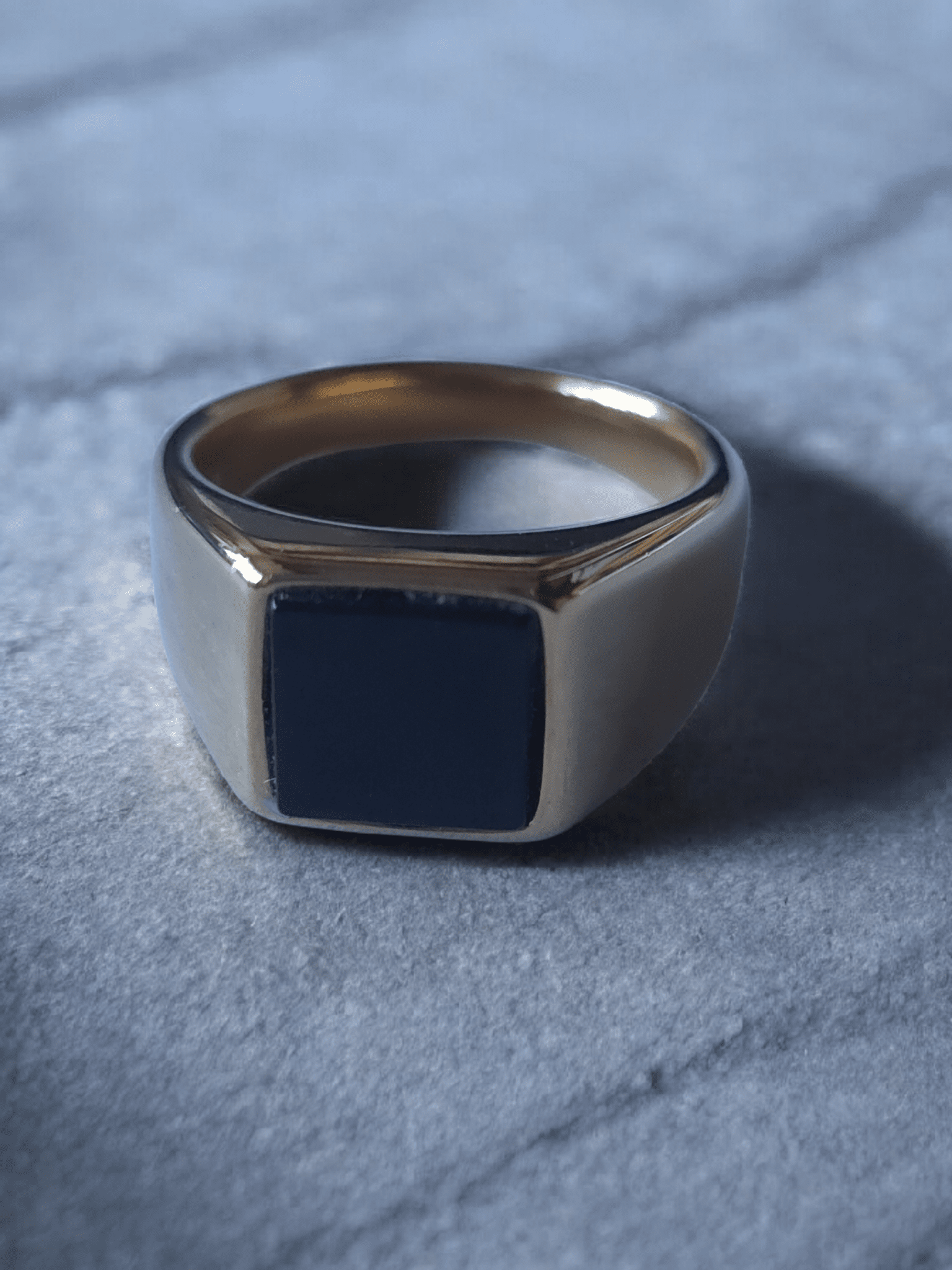 Chevalière couleur or acier inoxydable 316 l - Claudine Biker Shop